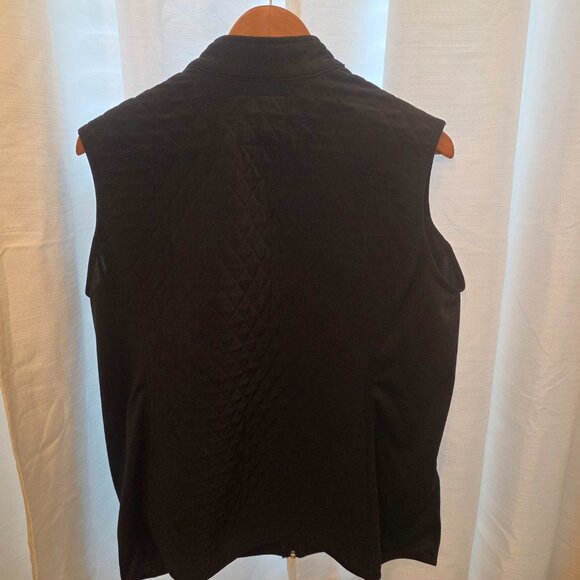 Inspira Flex Zip Front Quilted Vest Black Size Large - Picture 2 of 5